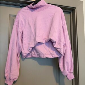 Pilcro Lavender Cropped Hoodie